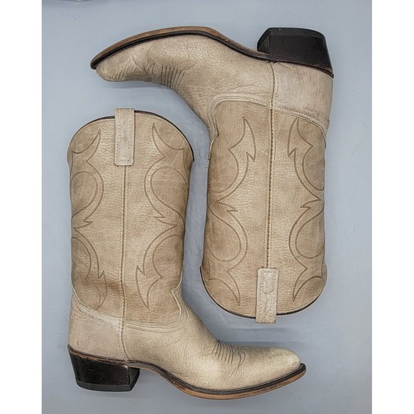 Acme Other - Acme Vintage Beige Western Cowboy Boots Made in USA Men's Size 9.5D